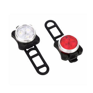Ensemble de feux de vélo à LED alimentés par batterie pour le <span class=keywords><strong>camping</strong></span>, phare avant et feu arrière, étanche et lumineux - Product Image 6