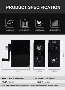 NYONI N8208 Temperamatite <span class=keywords><strong>Professionale</strong></span> Automatico a Spirale per Arte - Product Image 6