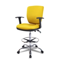 Chaise de laboratoire au design moderne, hauteur réglable, roulettes silencieuses, accoudoirs en coton doux à texture mate, matériau en nylon pour usage scolaire