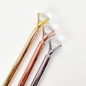 Promotion Gift Customized Logo Diamond <b>Glitter</b> Crystal Ballpoint <b>Pen</b> Metal Material Price - Product Image 4