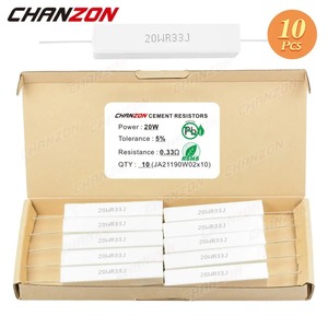 <span class=keywords><strong>10</strong></span> pièces <span class=keywords><strong>20W</strong></span> 5% résistances bobinées en ciment 0.1 - 20K <span class=keywords><strong>Ohm</strong></span> 20Watt résistance céramique bobinée à fil fixe inductif 0.33 1 2.5 <span class=keywords><strong>10</strong></span> 15 2R2 - Product Image 5