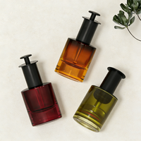Vente en gros de flacons compte-gouttes en verre transparents en forme de T avec bouton poussoir de 15 ml, 30 ml, 50 ml, pour sérum de soin de la peau, huile essentielle