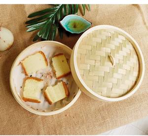 Vapeur en bambou 10 pouces 3 Niveaux Bague A Vapeur En Acier Inoxidable Panier Pour <span class=keywords><strong>Les</strong></span> Boulettes Papacon Bois - Product Image 1