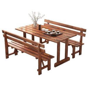 <b>Garden</b> Set Solid <b>Wood</b> <b>Table</b> And Chairs Weather Resistant Outdoor Patio Dining Furniture Pine <b>Wood</b> Color - Product Image 5