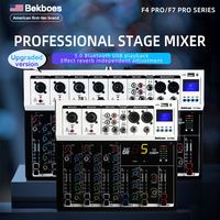 Console de mixage audio professionnelle Bekboes F7-PRO à 7 canaux avec lecteur MP3 USB, console de mixage DSP DJ