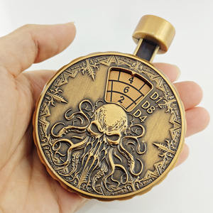 نرد معدني سبعة في واحد على شكل ساعة جيب لألعاب تقمص الأدوار مثل دي آند دي وكوكيه، هدية مثالية للعطلات - Product Image 6