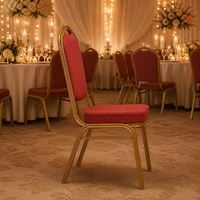 Chaise de banquet personnalisable en fer forgé pour hôtels, mariages et événements – Vente en gros