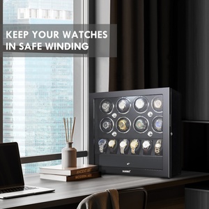 Chất Lượng Cao Đàn Piano Màu Đen Quỹ đạo Đồng Hồ Bằng Gỗ Hộp 6 + 8 Khe Cắm Xem Winder Hộp Tự Động Với Lưu Trữ Ngăn Kéo 3 Trong 1 Bằng Sáng Chế Thiết Kế - Product Image 2