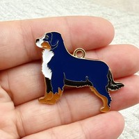 Pendentif en alliage à motif chiot mignon de dessin animé, finition émail goutte d'huile, pour la création de bijoux DIY, boucles d'oreilles, colliers et accessoires de porte-clés