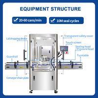 Machine de scellage entièrement automatique pour boîtes de conserve, scelleuse de boîtes de thon, scelleuse de boîtes de lait en poudre, équipement de sertissage de boîtes métalliques pour fruits secs
