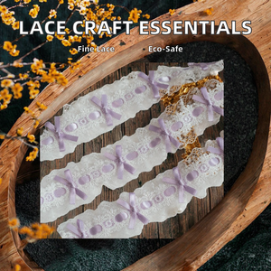 Ruban de dentelle florale 100% coton écologique pour bricolage robes de mariée bébé vêtements chaussures sacs-accessoires décolleté cheveux porter - Product Image 2