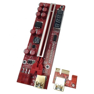 Nueva Tarjeta Riser V013-pro con Indicador LED de Temperatura, 10 Capacitores, Tarjeta Riser PCIE V013 Pro X1 X16 a Conector de Alimentación de 6 Pines - Product Image 1