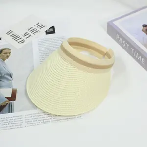 قبعة قش صيفية للنساء بالجملة موضة طبيعية من القش قناع كبير للتسوق والسفر