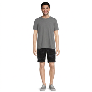 Camiseta Básica de Algodón de Manga Corta, Cuello Redondo, Corte Regular, Color Gris Claro, para Hombre, Mujer y Niño, Cómoda, Suave, Transpirable, Informal - Product Image 1
