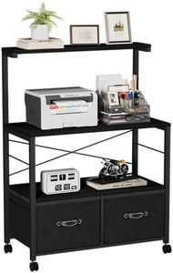 大型プリンタースタンド モバイルファイルキャビネット <span class=keywords><strong>3</strong></span>段棚付き <span class=keywords><strong>2</strong></span>引き出し横型ファイルキャビネット ファイル整理用 - Product Image 1