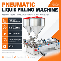 Machine de distribution manuelle pneumatique à double cylindre, horizontale, quantitative, haute précision, pour pâte de verre, huile et sauce chili