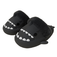 Plate-forme souple Maison Intérieur Dessin Animé Hiver En Peluche Requin Pantoufles Pour Femmes Hommes