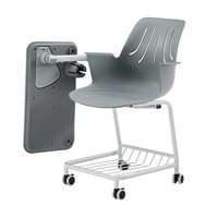 Chaises de bureau modernes en plastique pour salle de formation, enfants, étudiants, bureau, école, avec tablette d'écriture