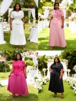 Robes décontractées plissées à manches longues et col en V pour femmes, grande taille, couleur unie, élégantes et tendance, par Miyaki