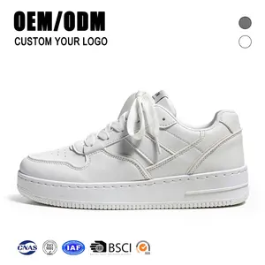 Hoge Kwaliteit Custom Fashion Lederen Custom Logo Groothandel Casual Sport Sneakers Heren Basketbalschoenen