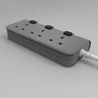 Multiprise VEBAN de haute qualité à 13 prises standard britanniques, 3/4/5 ports USB, longueur de câble de 1,5 m à 5 m, gris + blanc, garantie de 2 ans