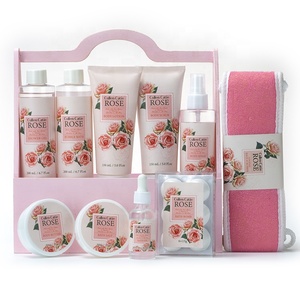 Ensemble de Douche Rose Personnalisé pour Femme – Soin Corporel Hydratant et Nettoyant – Cadeau de Saint-Valentin – Lotion Lavante Luxueuse pour les Mains – <span class=keywords><strong>Spa</strong></span> - Product Image 3