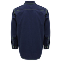 Chemises en coton FR OEM pour hommes, boutonnées, 7,5 oz, respirantes, grandes tailles, hydrofuges, résistantes au feu, pour soudeurs