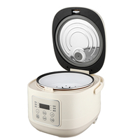 Cuisinière à riz multifonctionnelle électrique portable avec minuterie numérique, revêtement antiadhésif, cuve intérieure en alliage, cuisson rapide, 4L