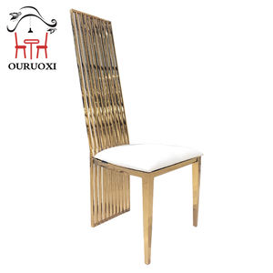 Royal Event-Sillas de boda de acero inoxidable dorado, silla de boda, trono, para evento, recepción - Product Image 6