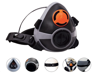 Demi-<span class=keywords><strong>masque</strong></span> respiratoire M6300 avec filtre unique, certifié EN140 CE, réutilisable, anti-poussière et anti-gaz, avec interface de <span class=keywords><strong>cartouche</strong></span> large - Product Image 1