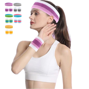 <strong>Embroidery</strong> Headband Terry Tennis <strong>Wristband</strong> Sweatband Custom Sports Unisex Wrists Headbands - Product Image 1