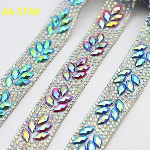 New Design Hotfix Ab Resin Stone Rhinestone Trimming Iron On