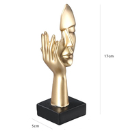 Nouvelle résine masque abstrait Statues Figurines miniatures à collectionner pour bureau à domicile étude Art déco décoration de bureau ornements