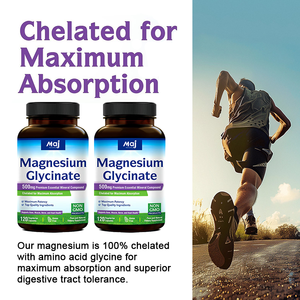 כמוסות קומפלקס מגנזיום ציטרט 500 מ\\\"ג ספיגה מקסימלית מגנזיום גליצינאט תוסף ויטמין בכמוסות להרגעת העצבים - Product Image 4