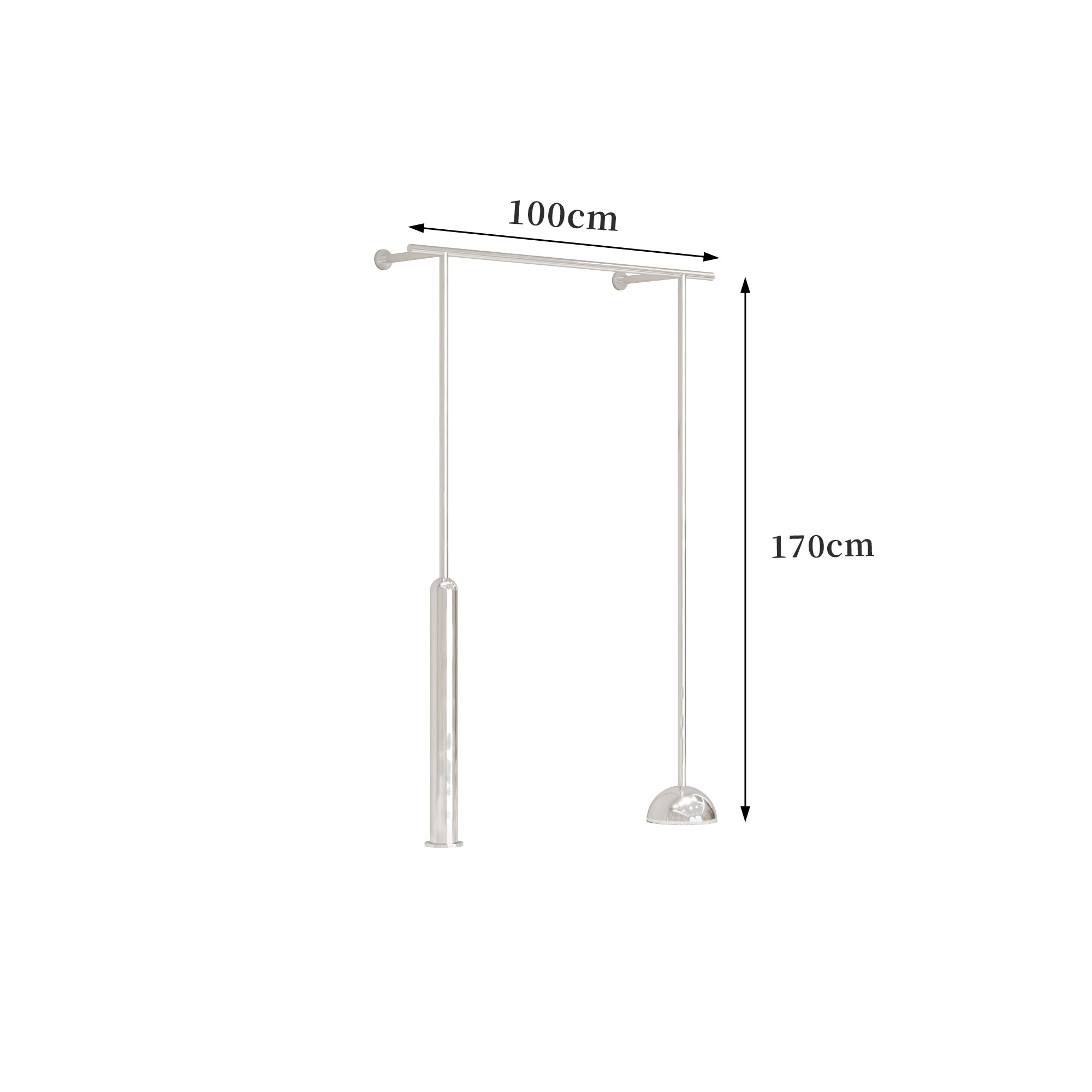 B-length 100cm high 170cm brushed stainless steel thickened
