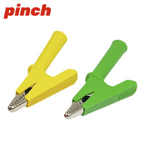 Pince crocodile de 10 mm de diamètre, prise banane de 4 mm, noyau en cuivre, pince de test isolée en plastique, durable pour les tests électriques - Product Image 1