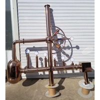 Torre de cerveza de color bronce personalizada, columna de cerveza de arte OEM