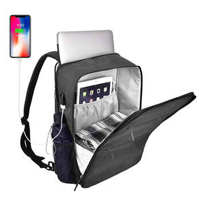 स्लिम और विस्तार योग्य नोटबुक बैग लैपटॉप बैग 15 15.6 16 इंच आस्तीन के साथ यूएसबी पोर्ट - Product Image 3