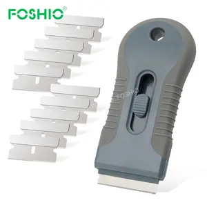 Foshio-raspador Universal de vidrio resistente, con cuchillas de repuesto