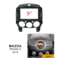 Pour 2010 Mazda 2 9 pouces accessoires de voiture autoradio android tableau de bord voiture lecteur dvd cadre