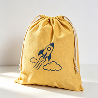 Pochette à cordon pliable en toile à motif personnalisé, écologique, réutilisable, anti-poussière, sac de rangement pour artisanat, outils de couture, fait main