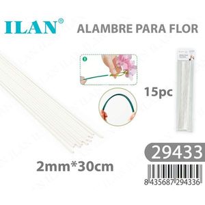 Il Filo Floreale 2mm 30cm Bianco Verde 15pz Materiali per Artigianato - Product Image 3