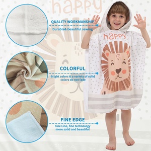 <span class=keywords><strong>Poncho</strong></span> Asciugamano per Bambini con Cappuccio, Morbido, Senza Sabbia, ad Asciugatura Rapida, in Microfibra, per Piscina, Spiaggia ed Estate - Product Image 2