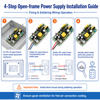 Alimentation à découpage à cadre ouvert PS-15 15W à sortie unique 5V 12V 15V 24V, module SMPS industriel pour PCB, entrée universelle