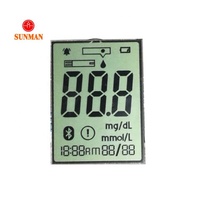Personnalisé tn positif négatif série i2c lcd lecteur de glycémie moniteur écran lcd