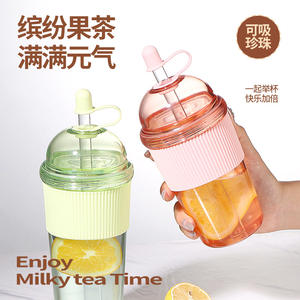 Venta al por Mayor de Vasos de Plástico Transparente de 430 ml, Diseño Bonito, Vaso para Beber de Verano, Botella de Agua Portátil de Gran Capacidad - Product Image 6