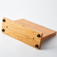 Porte-couteau magnétique en bambou pour comptoir de cuisine Porte-couteau Présentoir Ensemble de blocs de stockage sécurisé Conception peu encombrante