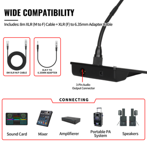 Microphone de table filaire plat de qualité supérieure D-36 Gooseneck Procast pour réunions - Product Image 6