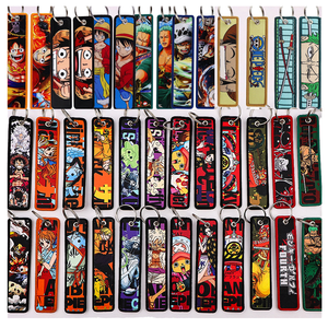 33 estilo de una pieza de Anime bordado llaveros colgante llavero para motocicletas y coches con serigrafía - Product Image 1
