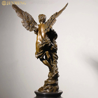 Ornements de statue de déesse en bronze et métal moderne, artisanat féminin en laiton coulé à la cire perdue, art personnalisé décoratif